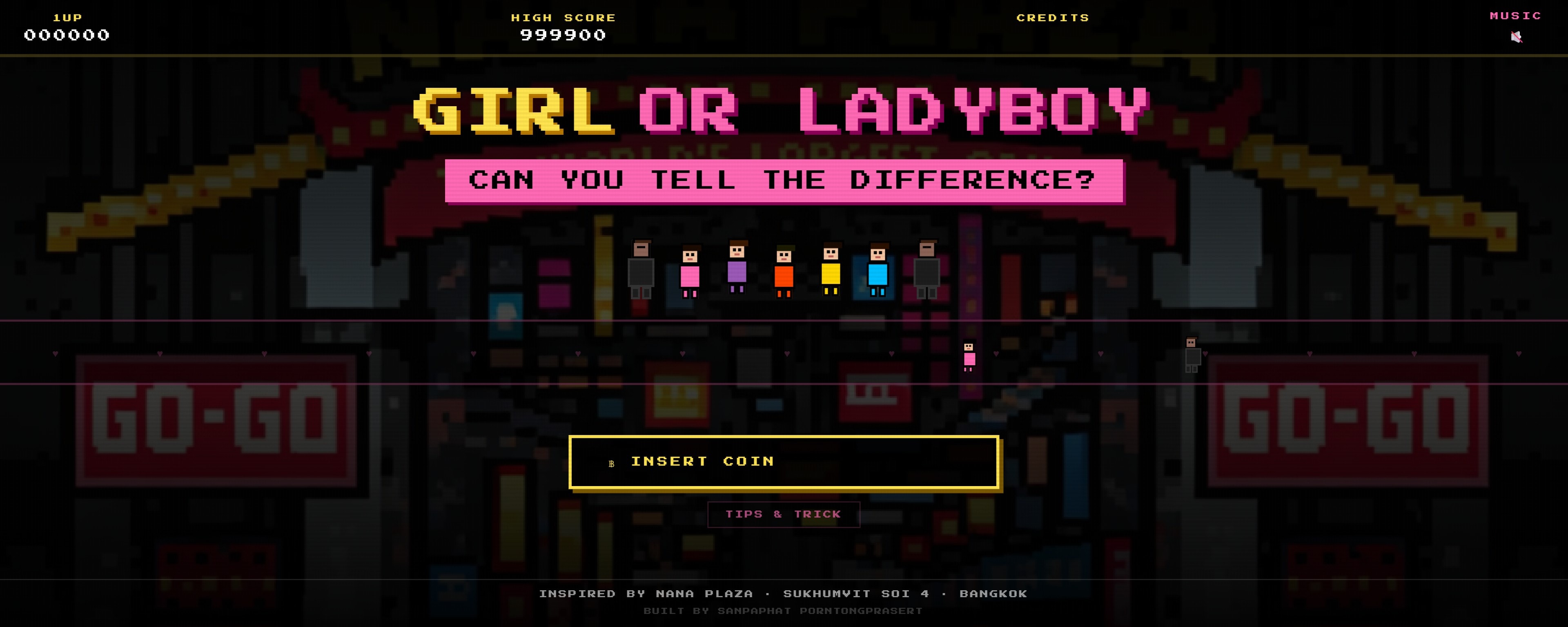 Girl or Ladyboy landing page