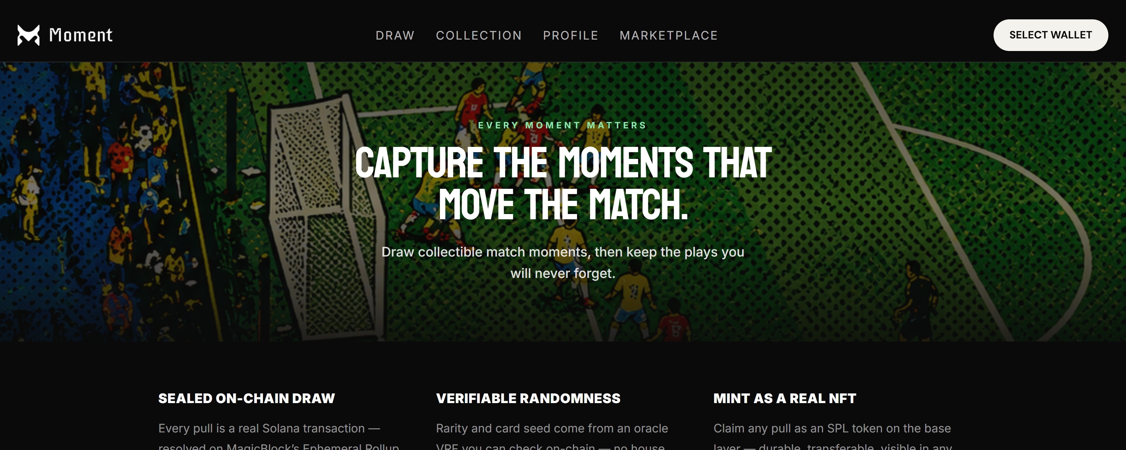 Moment landing page
