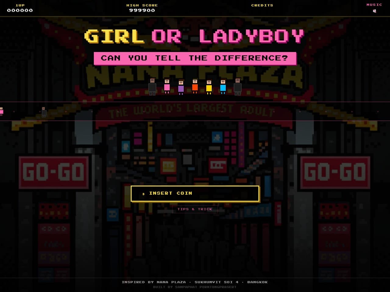 Girl or Ladyboy landing page