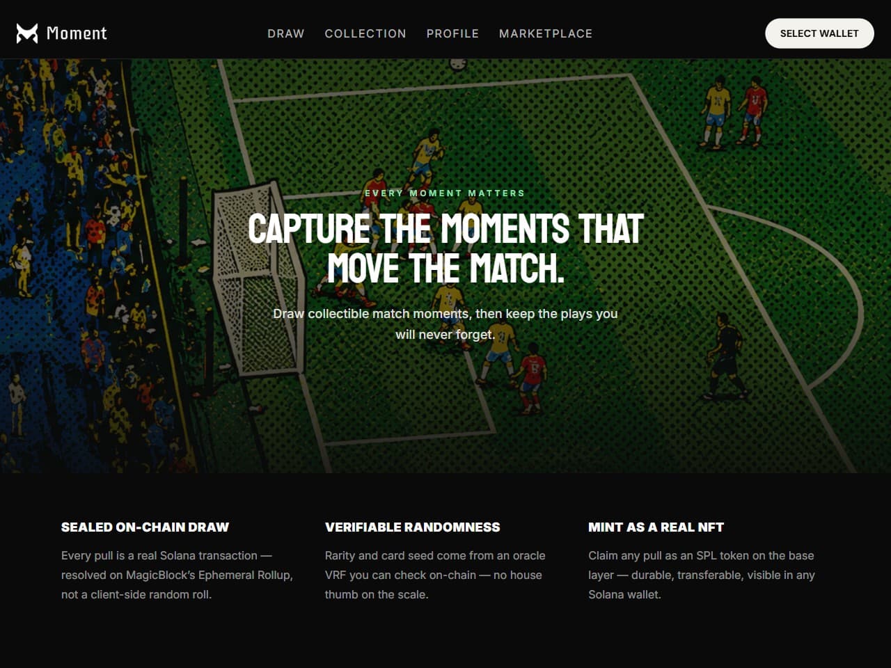 Moment landing page